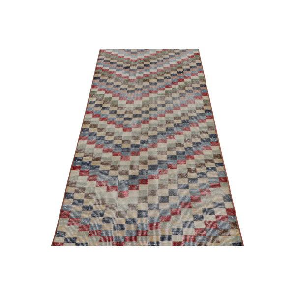 Ebern Designs Yeadon Hand Knotted Wool Chevron Rug Wayfair